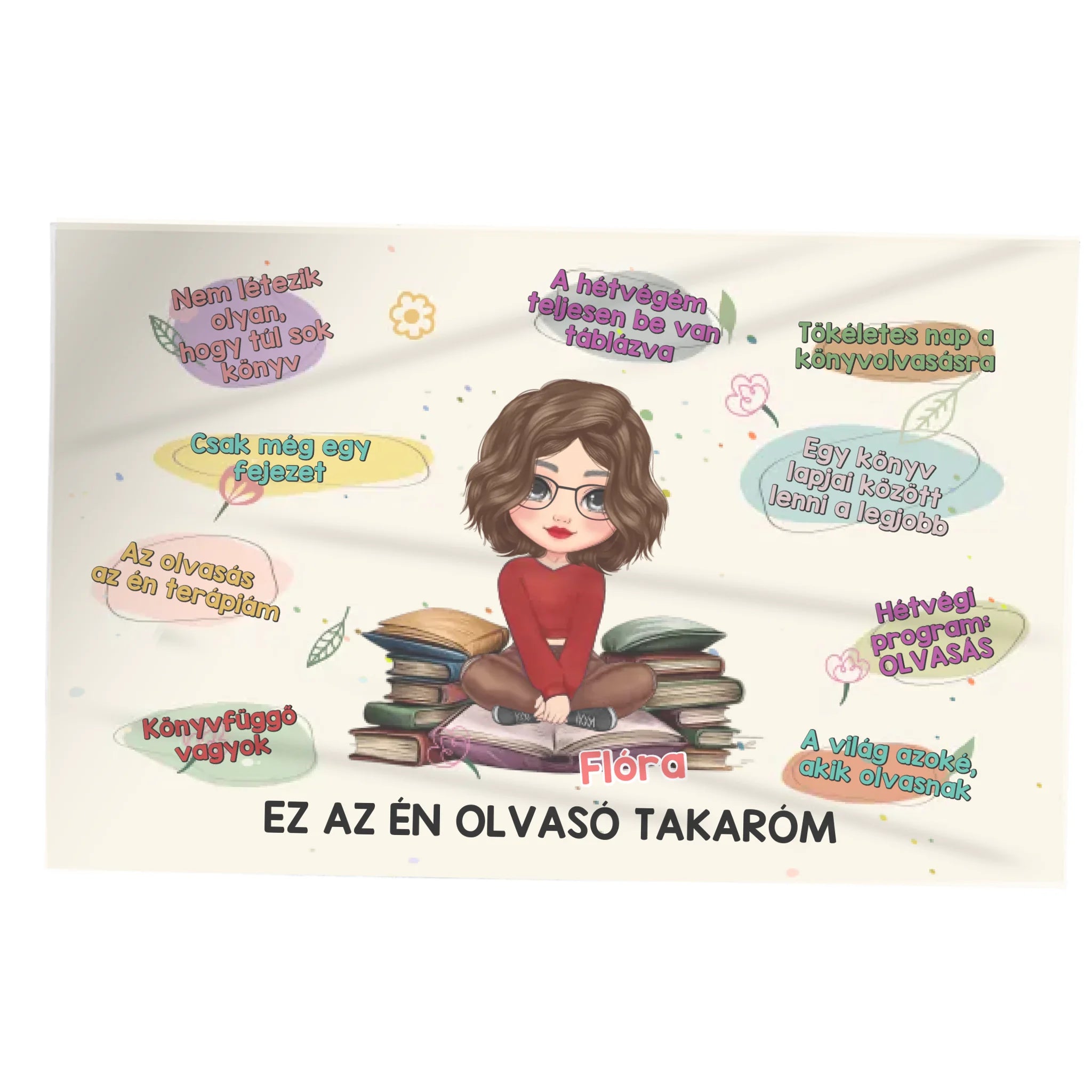 Személyre szabható olvasó takaró - cuki karakteres pléd lányoknak