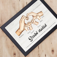 Személyre szabható születésnapi ajándék - egyedi képes évszámos falikép választható évszámmal