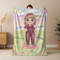 Egyedi neves plüss pléd kislányoknak