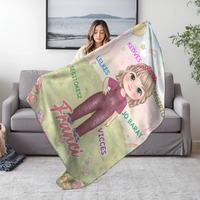 Egyedi neves plüss pléd kislányoknak