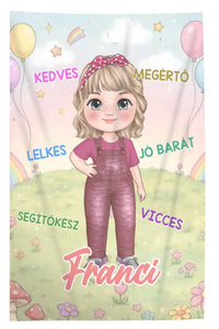 Egyedi neves plüss pléd kislányoknak