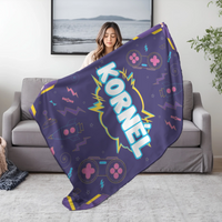 Névre szóló gamer pléd - egyedi ajándék játékosoknak