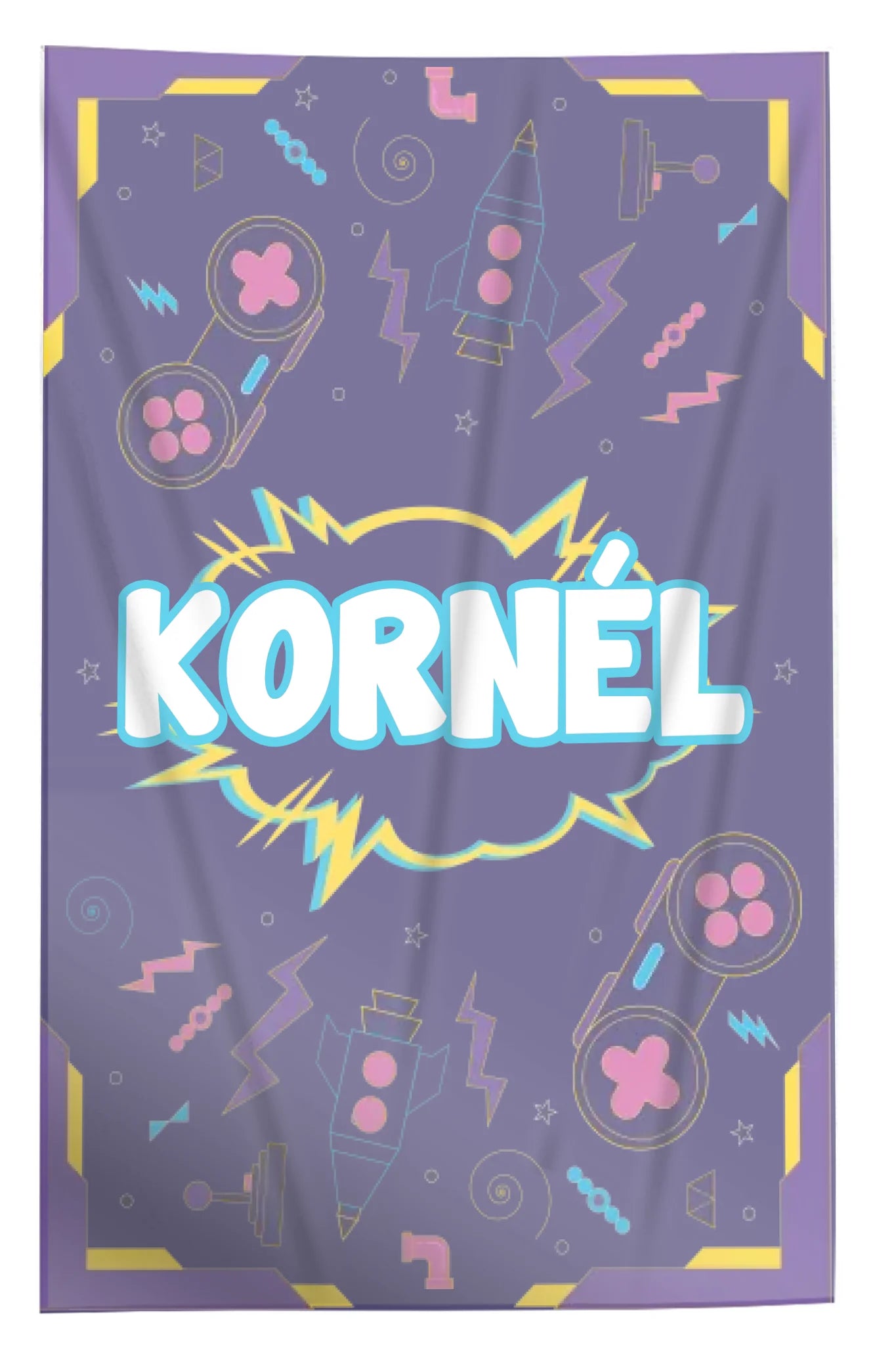 Névre szóló gamer pléd - egyedi ajándék játékosoknak