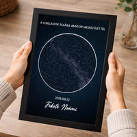 Születésnapi csillagtérkép falikép - a csillagok állása amikor megszülettél