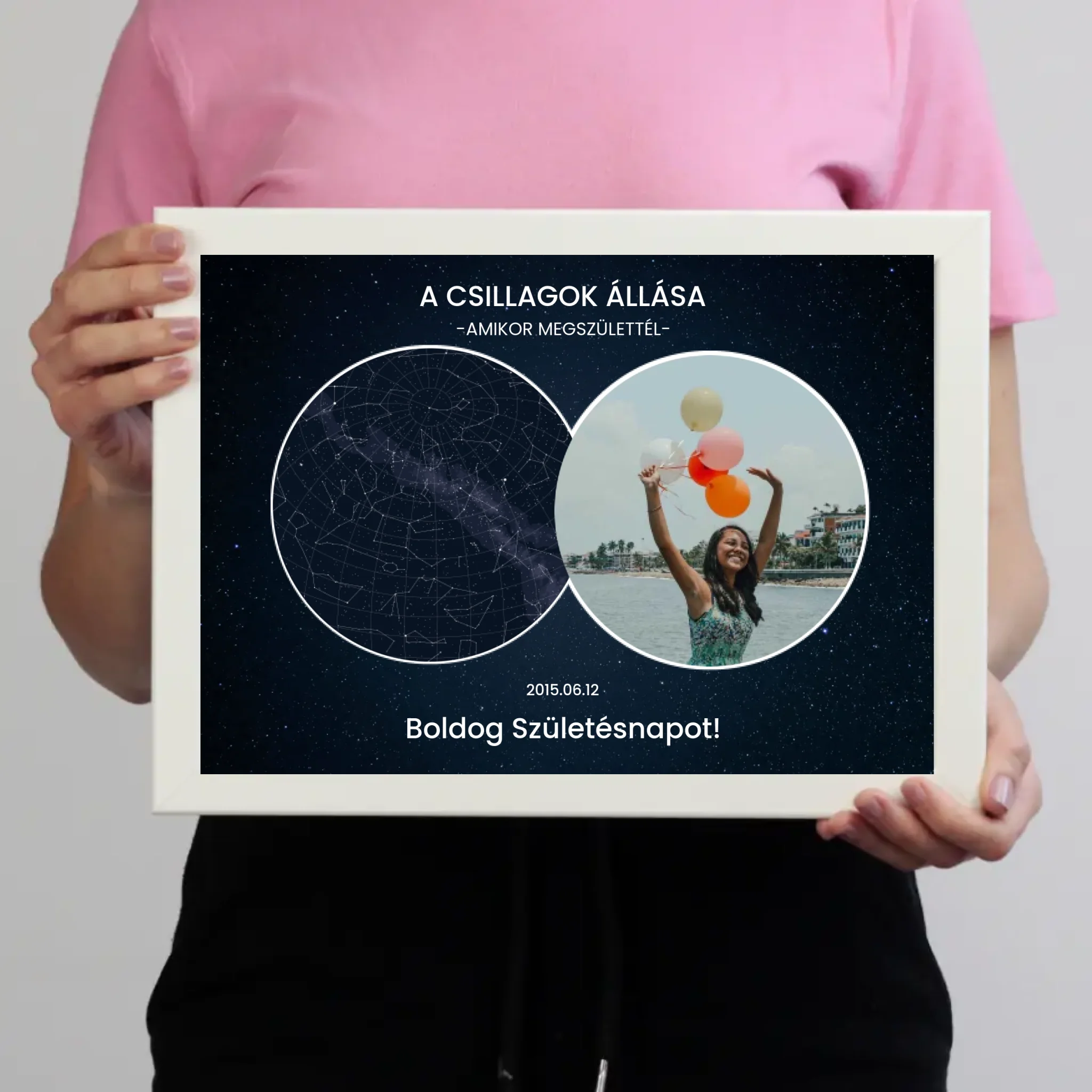 Születésnapi csillagtérkép fényképpel