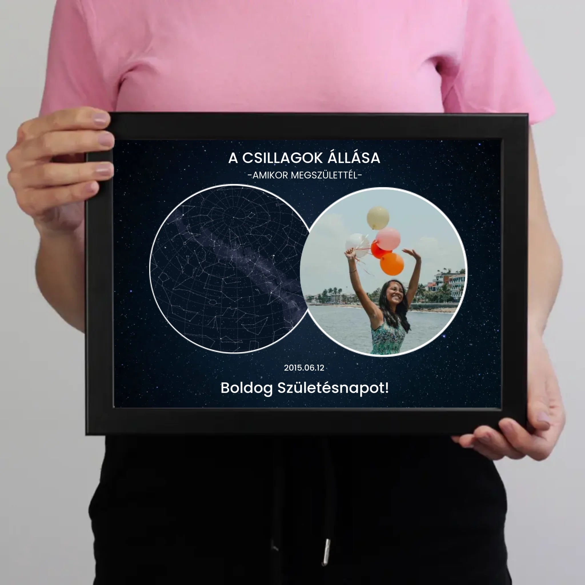 Születésnapi csillagtérkép fényképpel