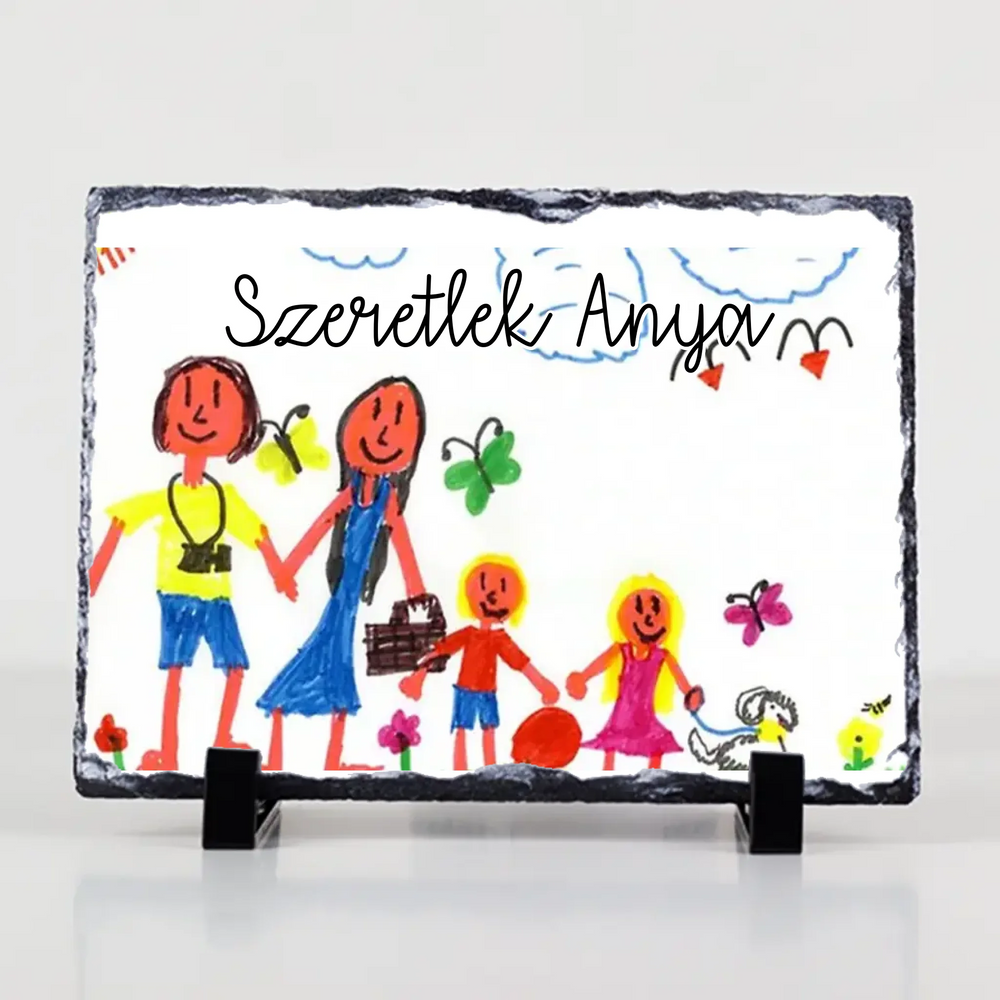 Gyerekrajzos gránitkép