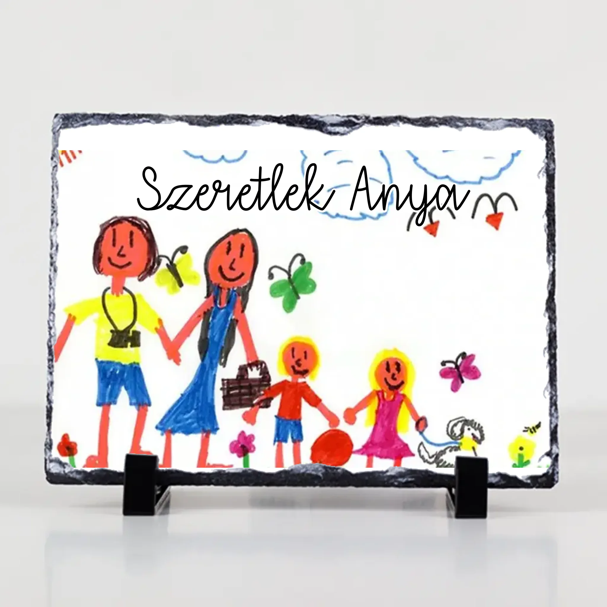 Gyerekrajzos gránitkép