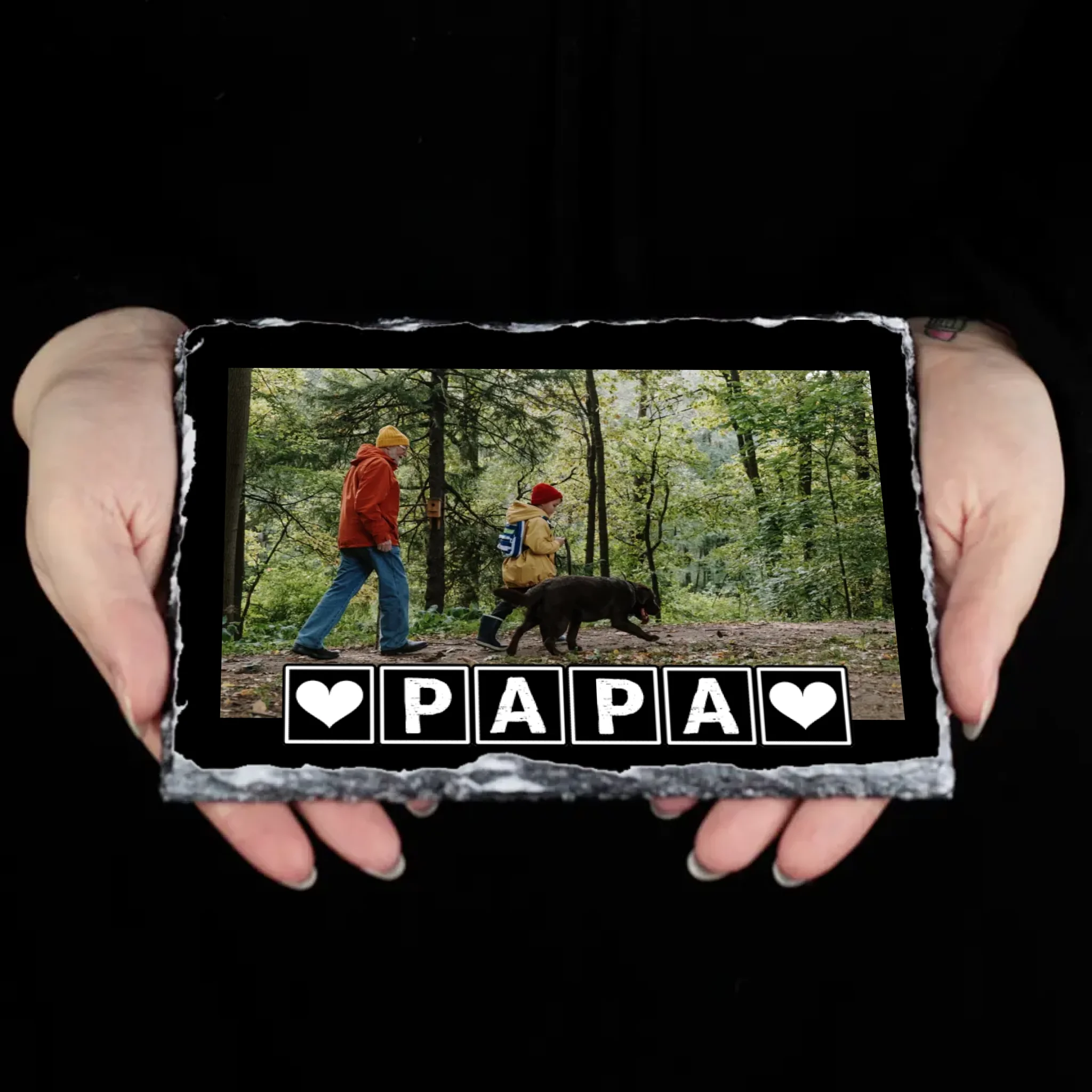 Apák napi egyedi képes gránitlap nagypapáknak