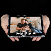 Apák napi egyedi képes gránitlap apáknak