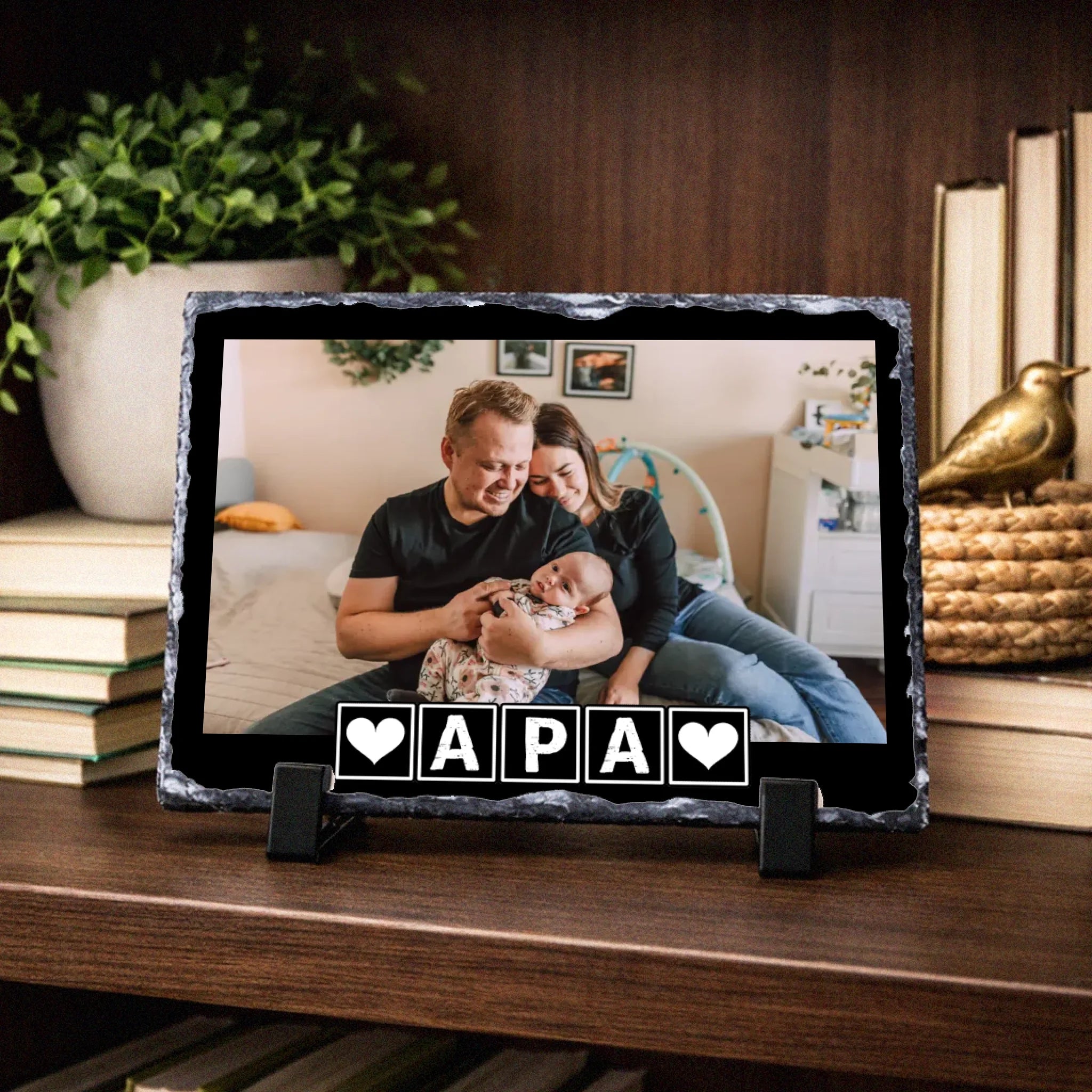 Apák napi egyedi képes gránitlap apáknak