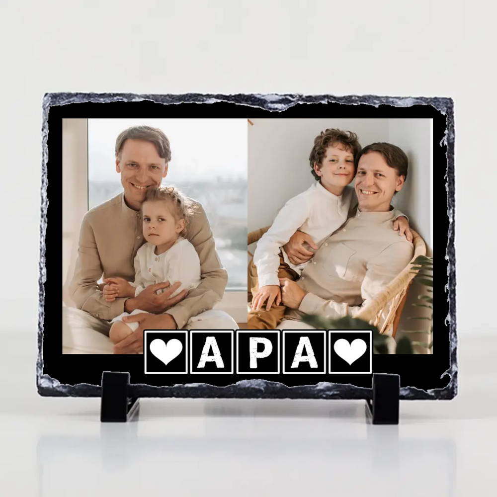 Apák napi 2 képes gránitlap apáknak