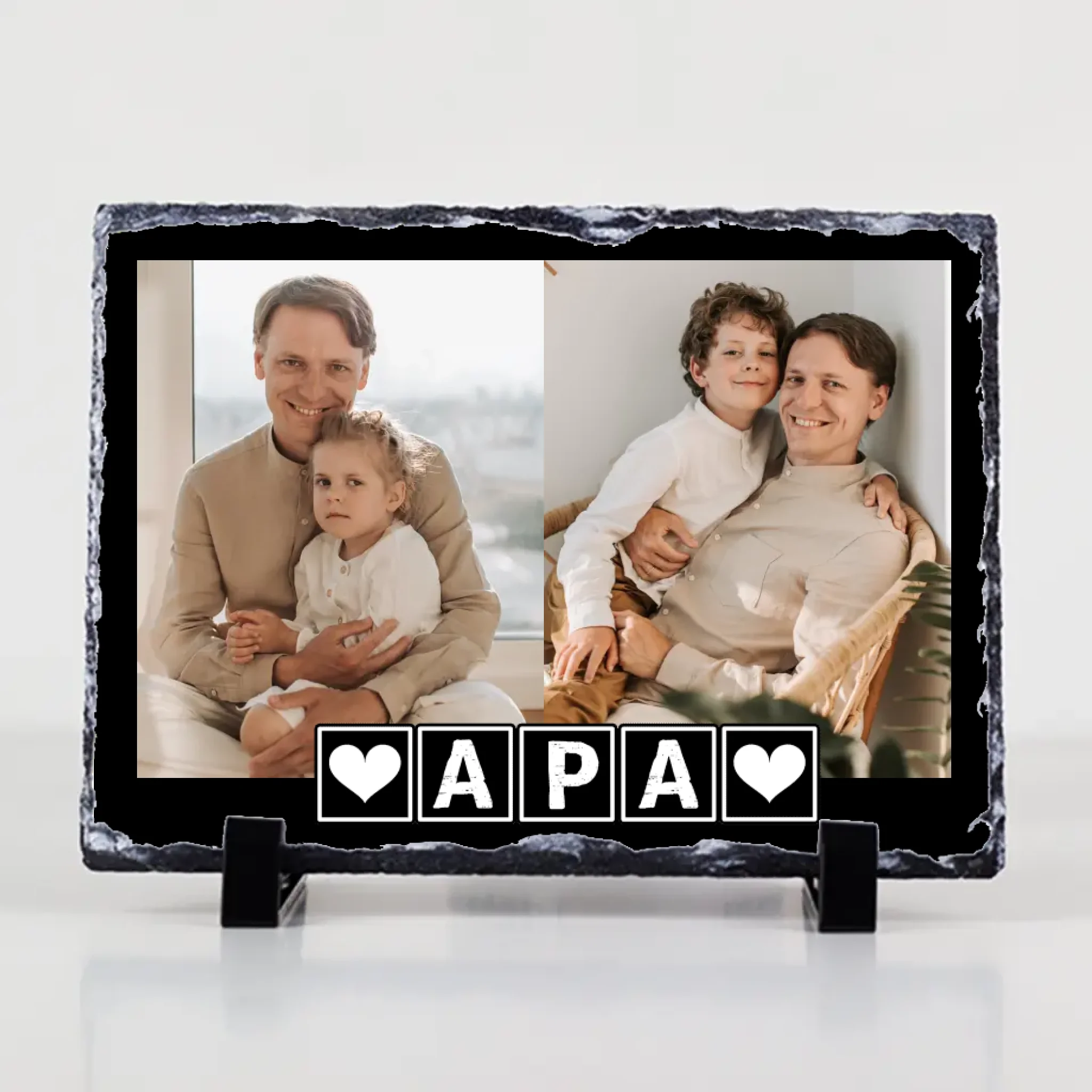 Apák napi 2 képes gránitlap apáknak