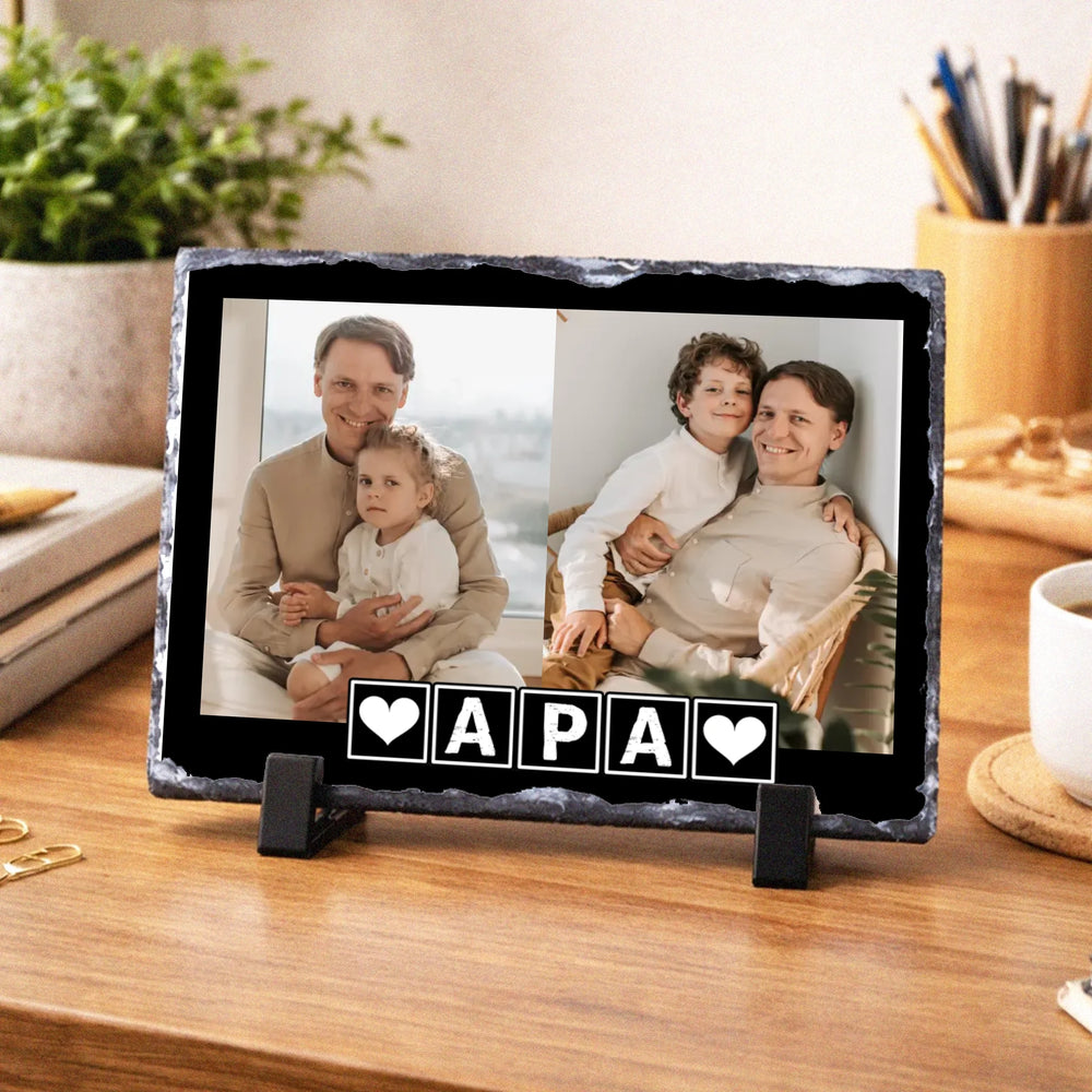 Apák napi 2 képes gránitlap apáknak