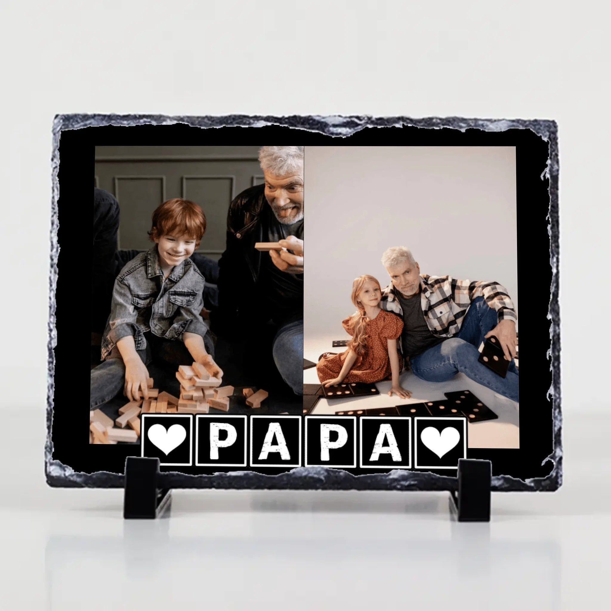 Apák napi 2 képes gránitlap nagypapáknak