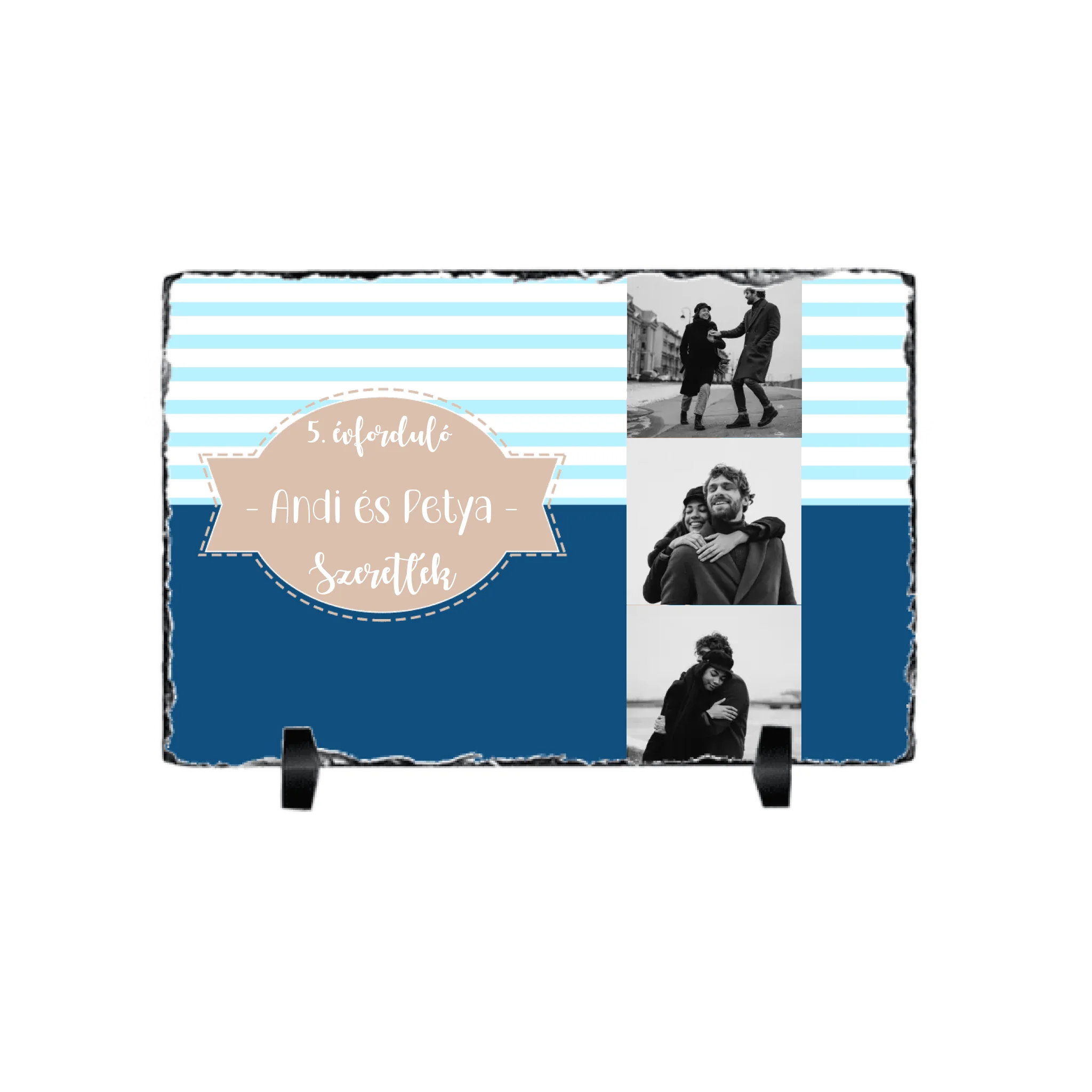 Egyedi fényképes gránitlap 3 képpel