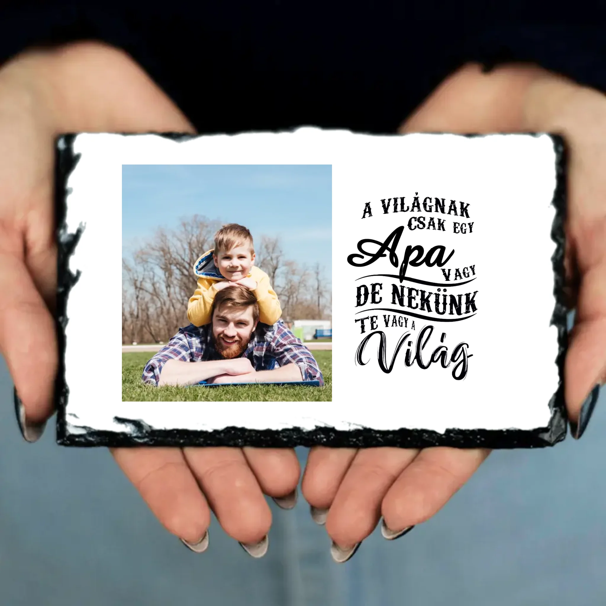 Egyedi fotós apák napi gránitkép