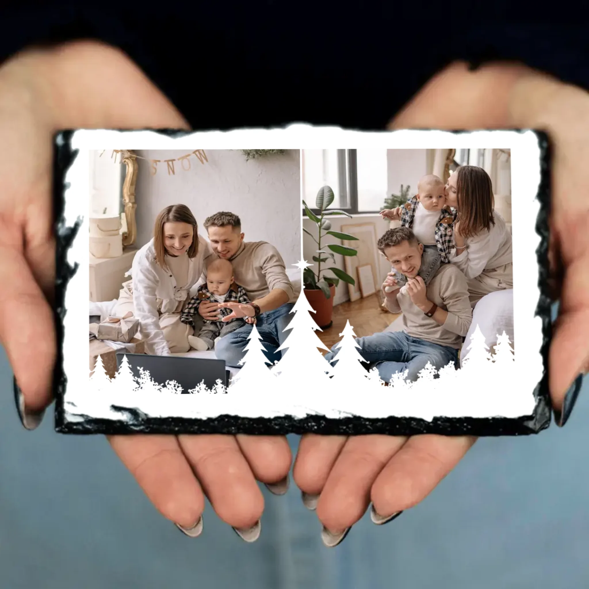 Karácsonyi két képes gránitkép