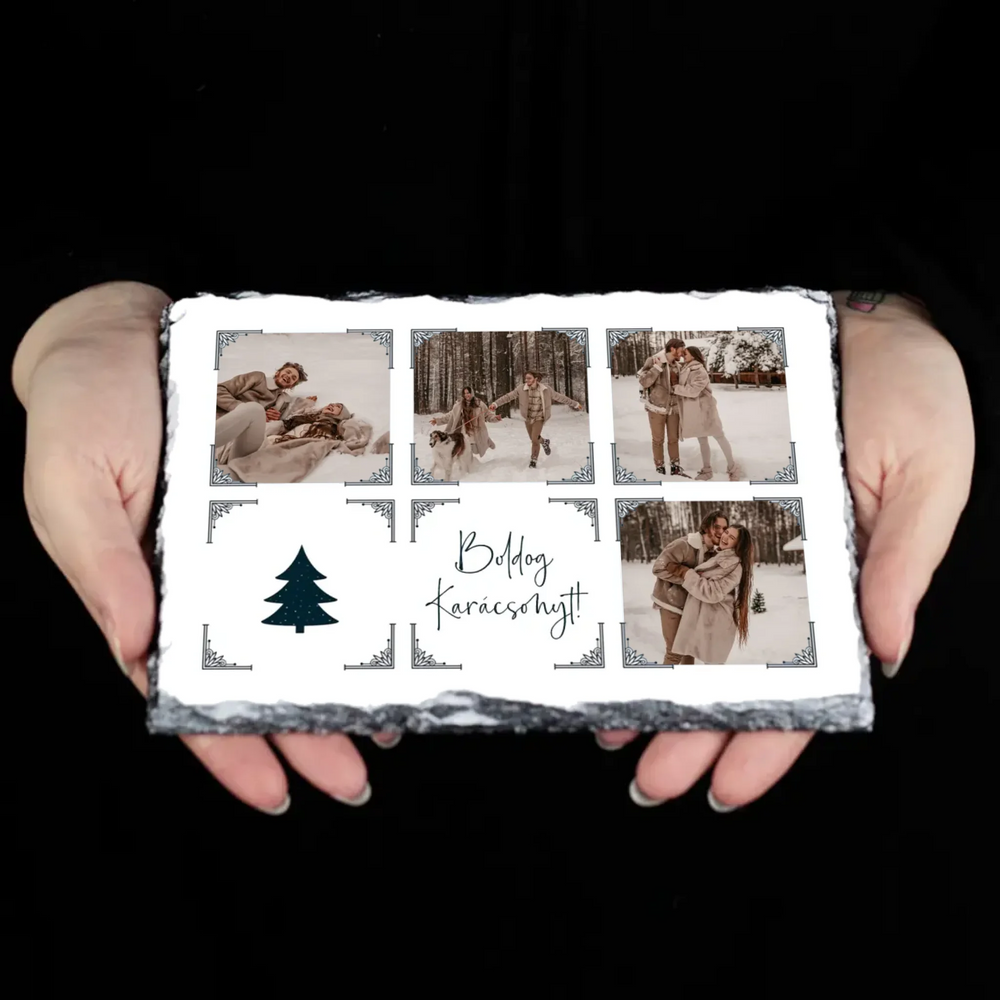 Egyedi karácsonyi gránitkép