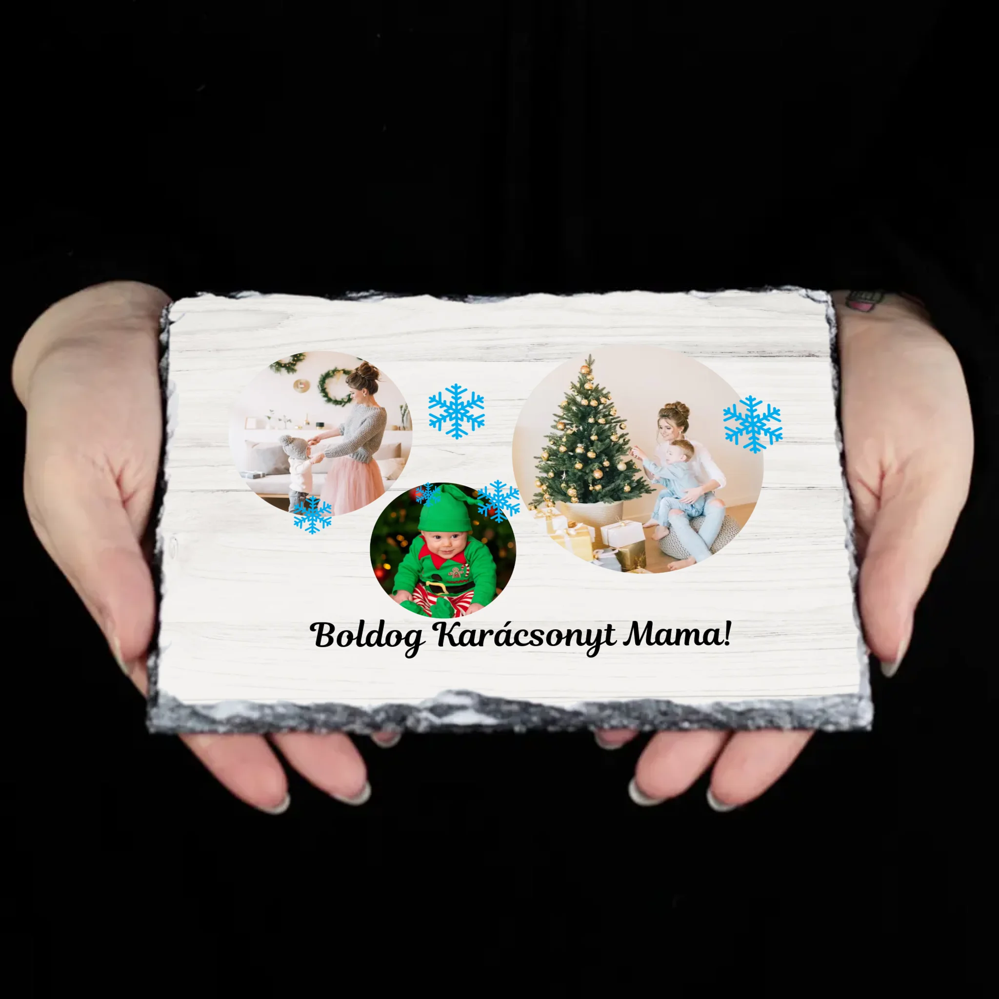 Karácsonyi 3 képes gránitlap