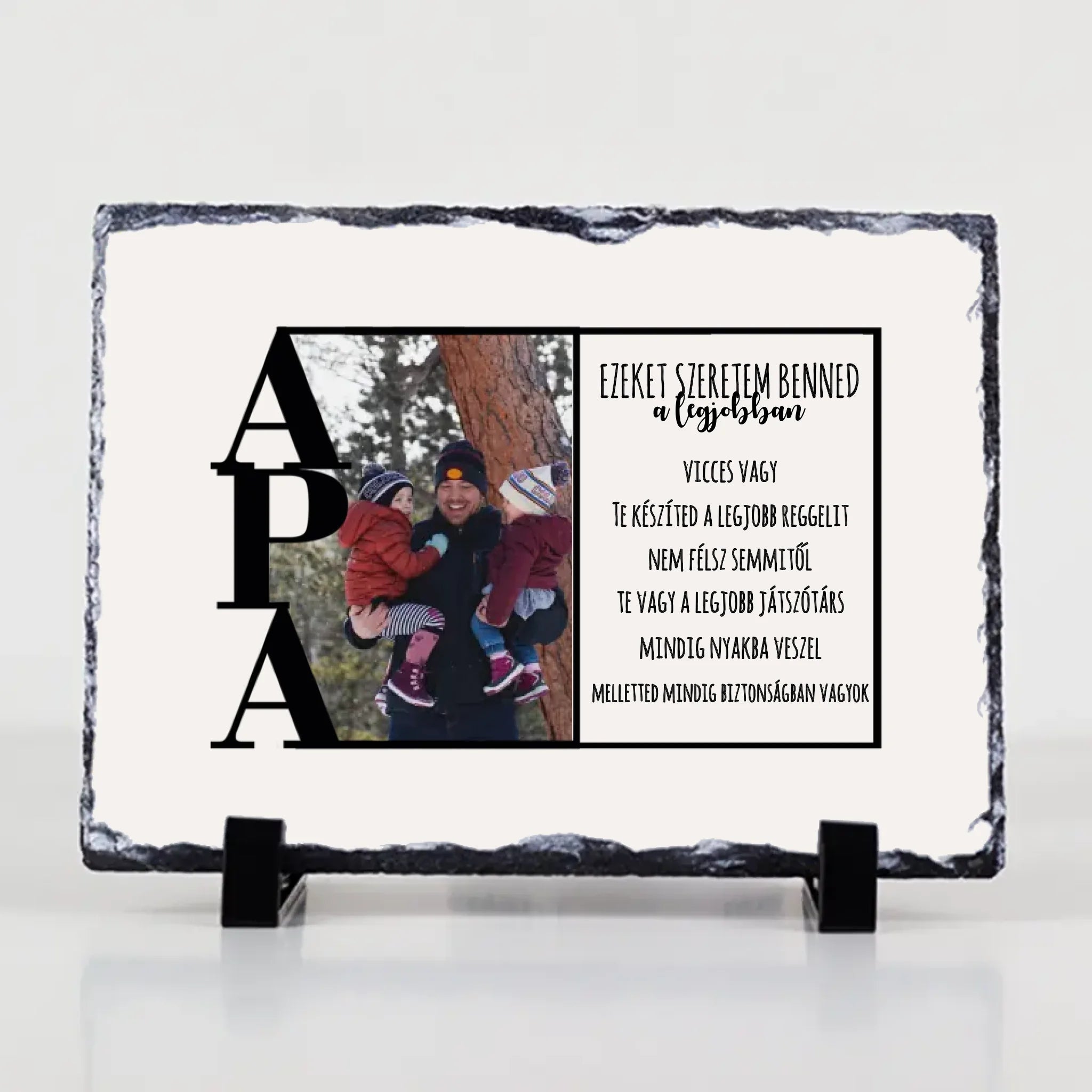 Ezeket szeretem benned a legjobban gránitkép Apáknak