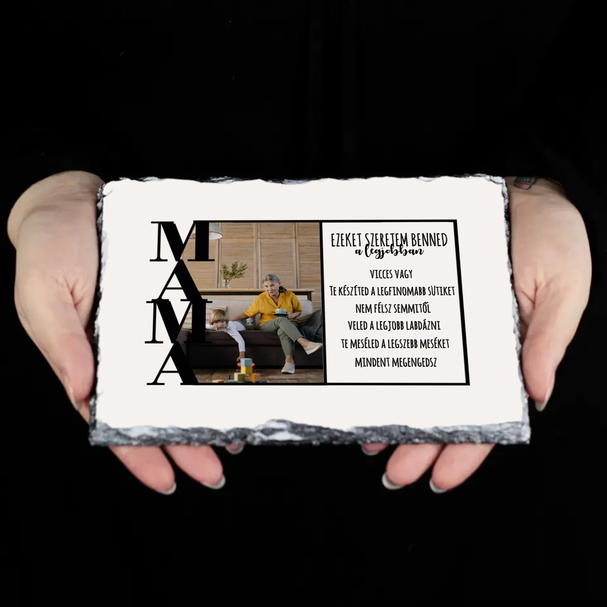 Ezeket szeretem benned a legjobban gránitkép Mamáknak