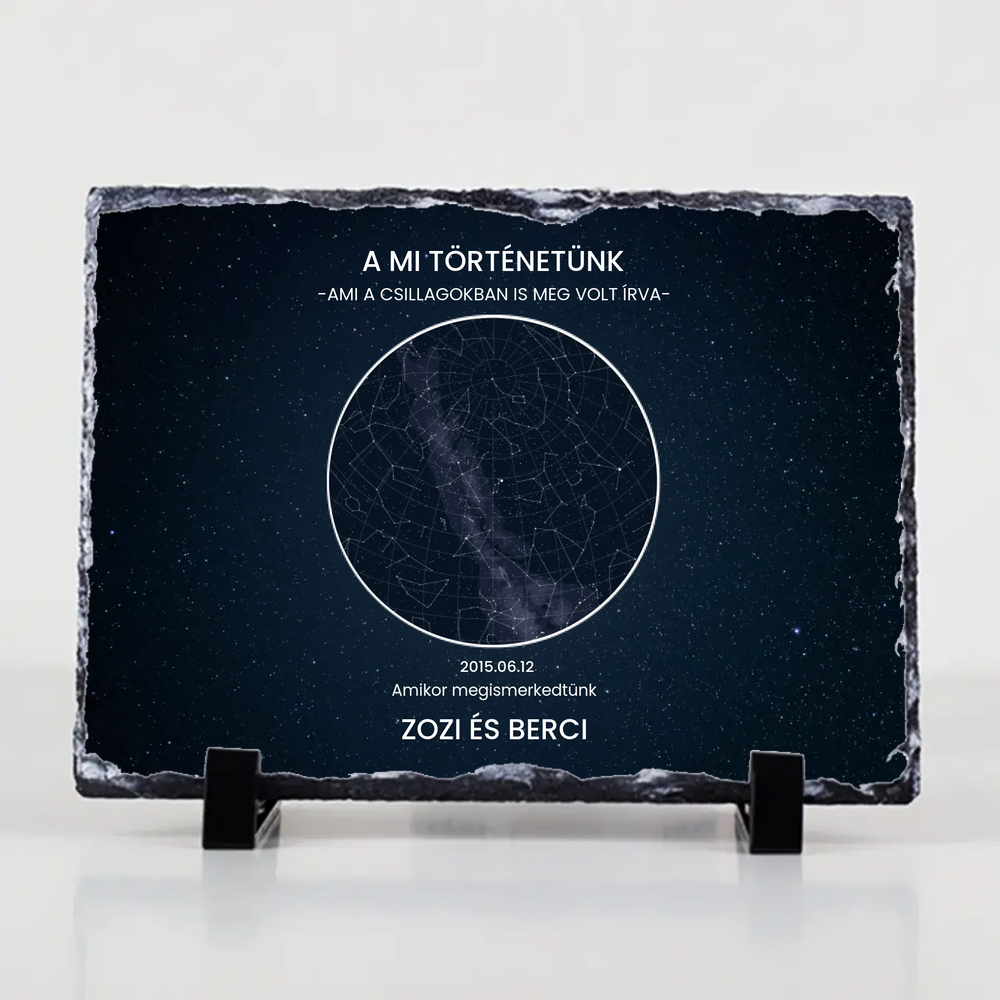 Csillagtérképes gránitlap