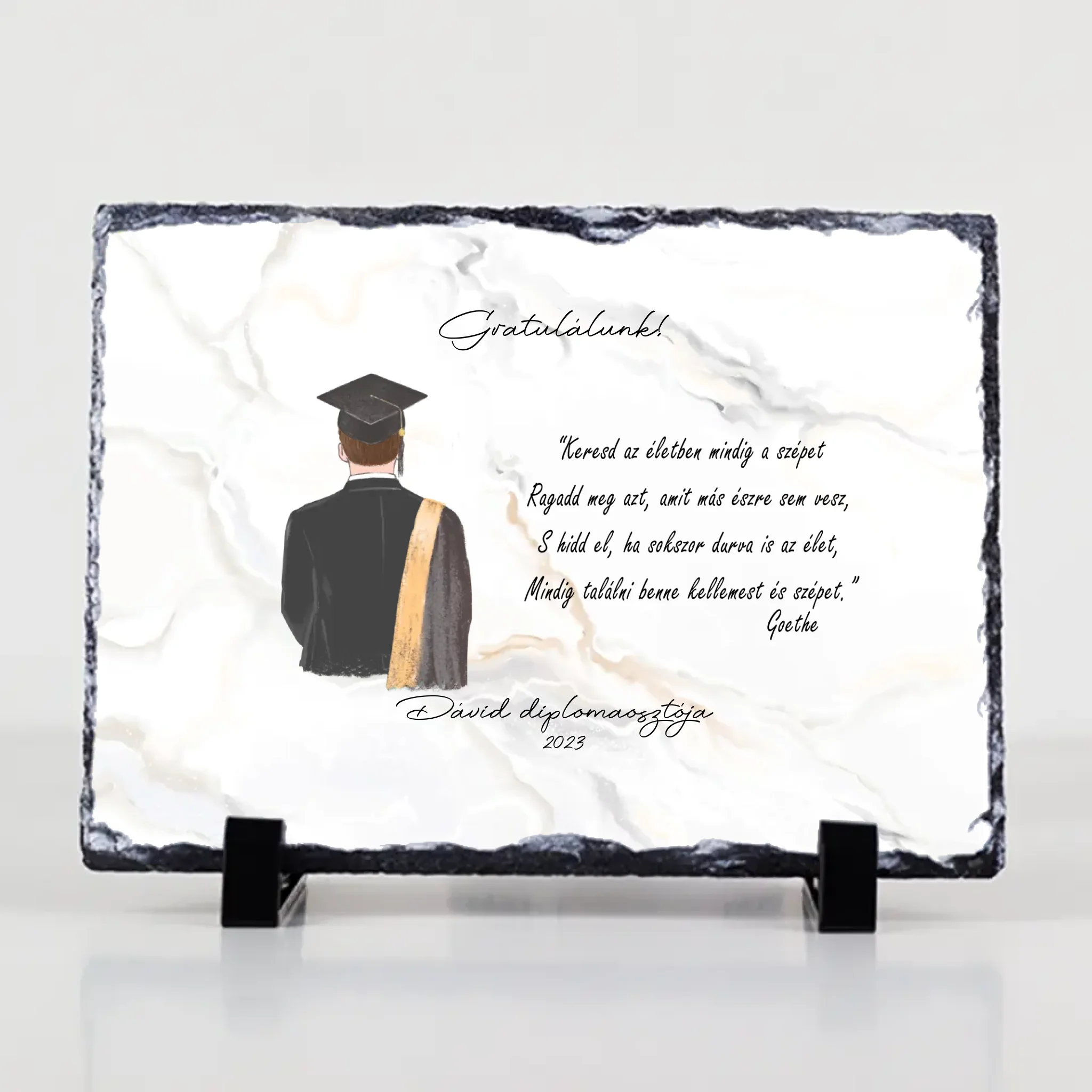 Ballagási ajándék gránitlap férfiaknak