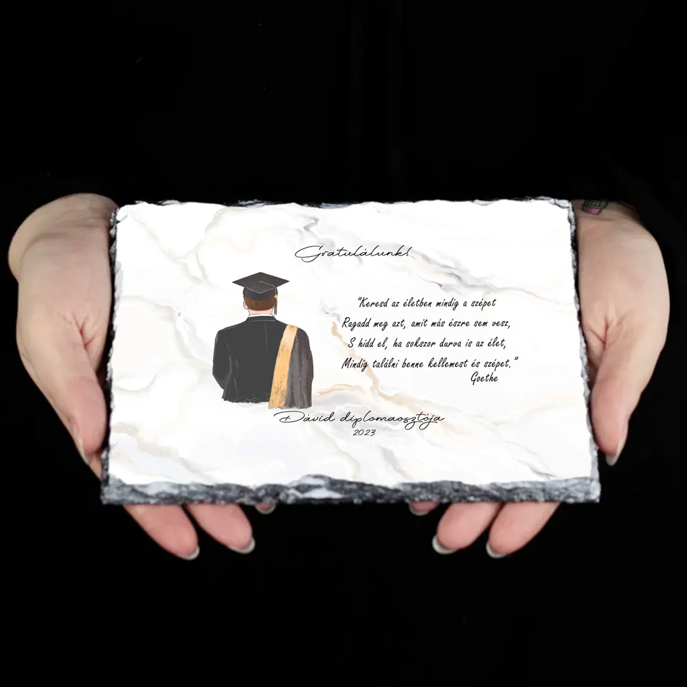 Ballagási ajándék gránitlap férfiaknak