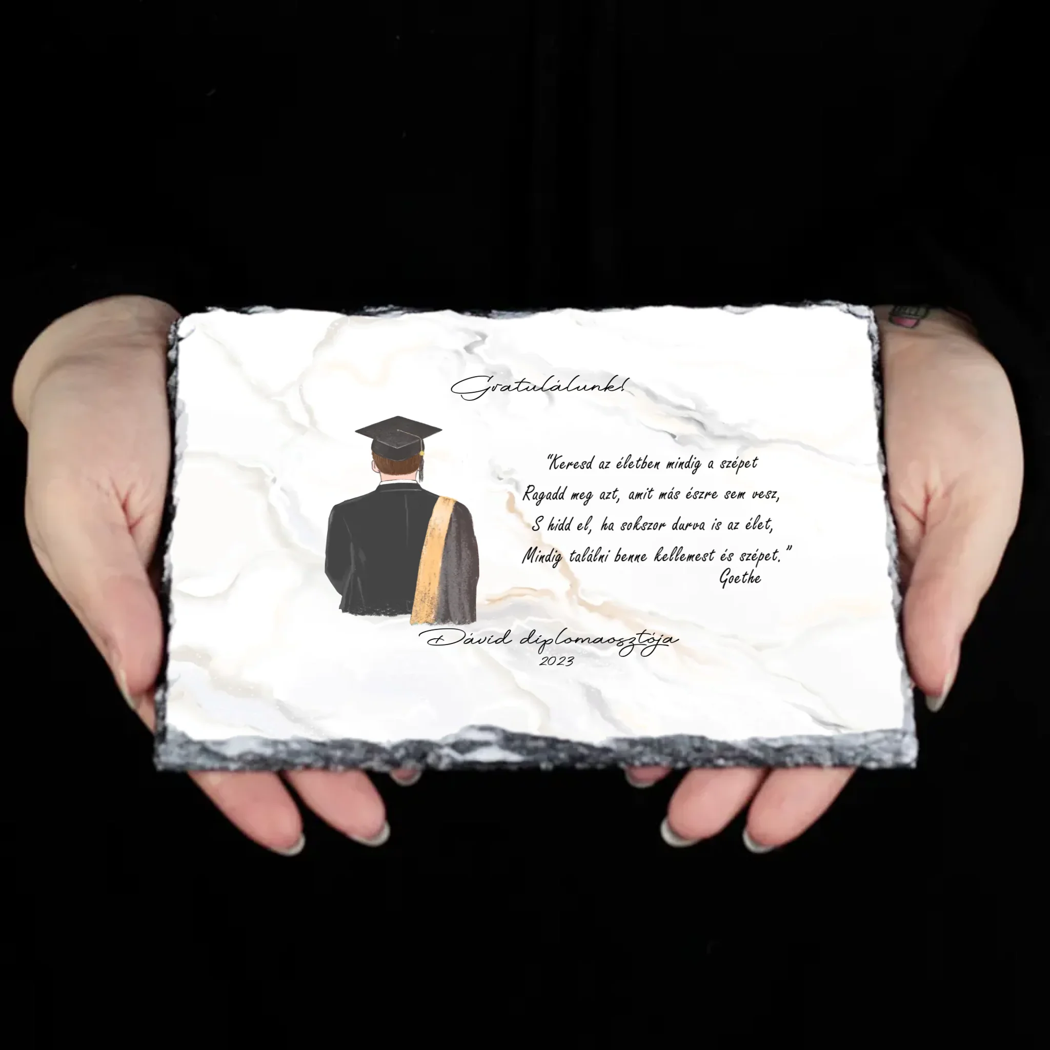 Ballagási ajándék gránitlap férfiaknak