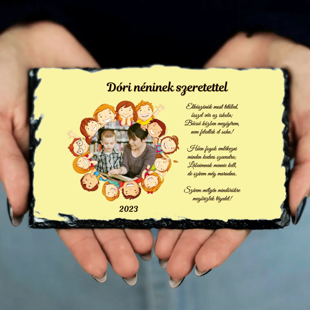 Óvodai ballagási ajándék gránitlap egyedi képpel