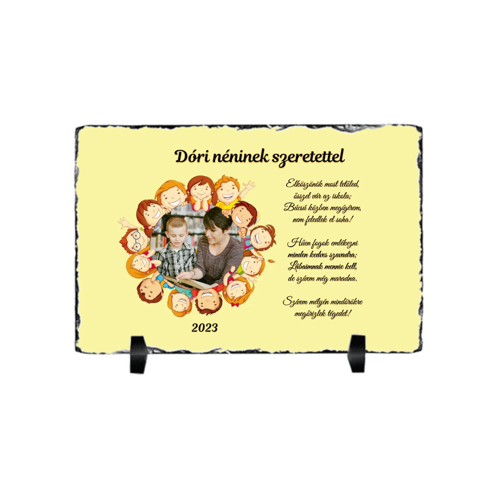 Óvodai ballagási ajándék gránitlap egyedi képpel