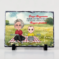 Drága Nagymama cuki karakteres egyedi anyák napi ajándék gránitlap nagymamáknak