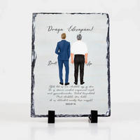 Drága Édesapám gránitkép - személyre szabható esküvői köszönőajándék apáknak fiútól