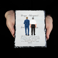 Drága Édesapám gránitkép - személyre szabható esküvői köszönőajándék apáknak fiútól