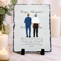  Drága Édesapám gránitkép - személyre szabható esküvői köszönőajándék apáknak fiútól