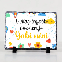 A világ legjobb óvónénije szerkeszthető ajándék gránitlap óvónőknek