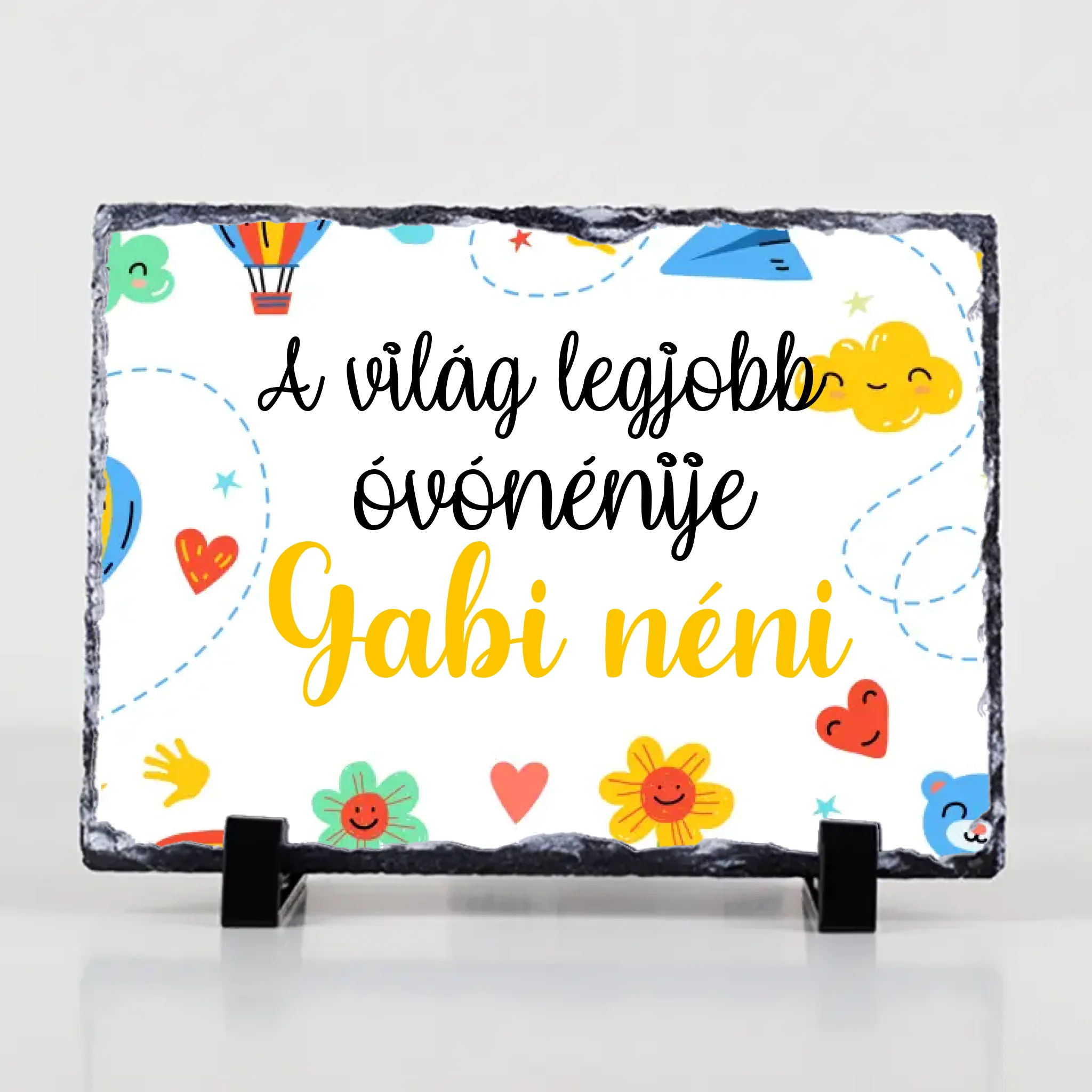 A világ legjobb óvónénije szerkeszthető ajándék gránitlap óvónőknek