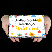 A világ legjobb óvónénije szerkeszthető ajándék gránitlap óvónőknek