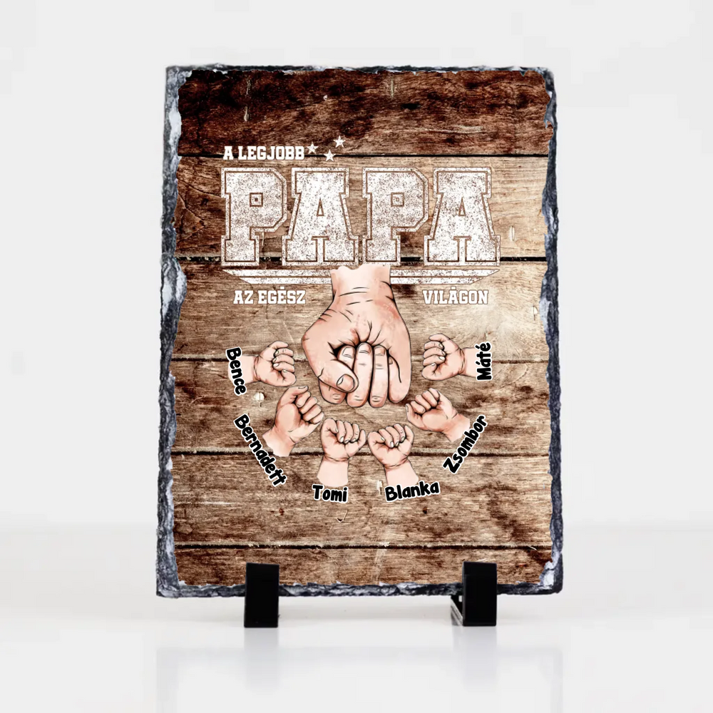 Ajándék Apáknak - Személyre szabható A legjobb Papa gránitkép