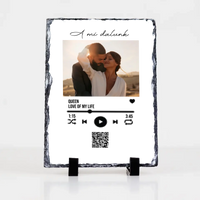 A Mi dalunk -Gránitlap szerkeszthető QR kóddal Valentin napra