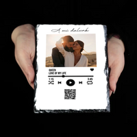 A Mi dalunk -Gránitlap szerkeszthető QR kóddal Valentin napra