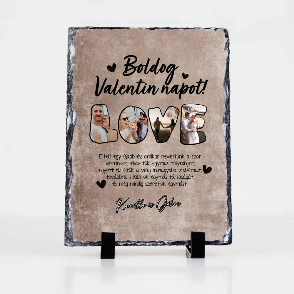  Eltelt egy újabb év valentin napi egyedi képes ajándék gránitlap