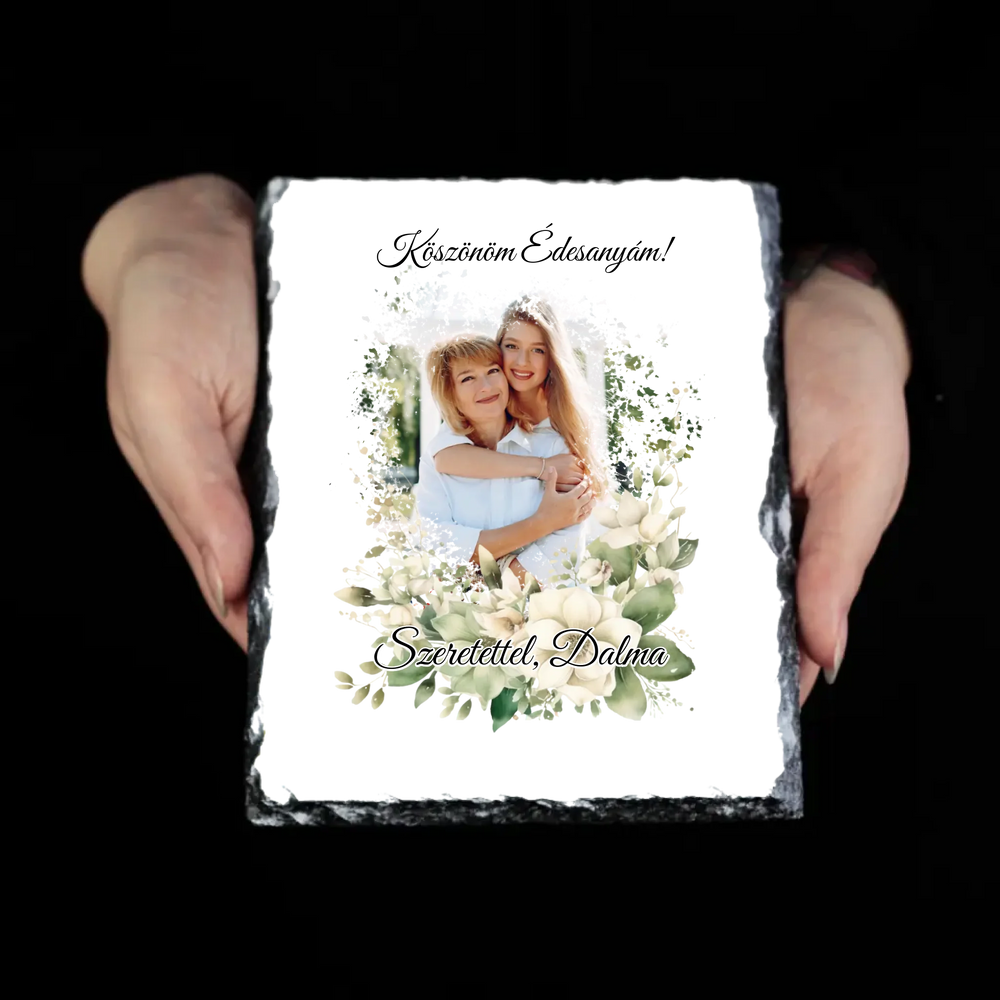 Egyedi képes gránitkép - Esküvői köszönőajándék egyedi képpel Anyukáknak