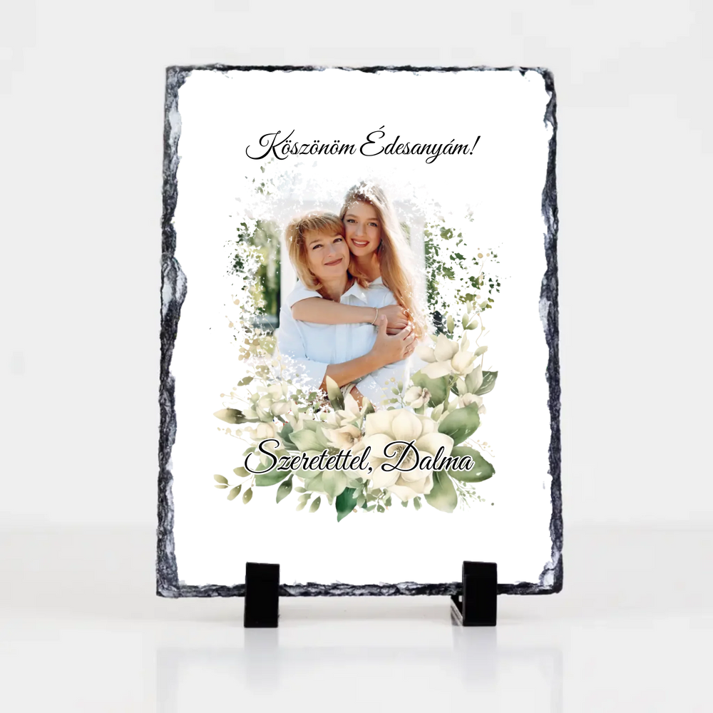 Egyedi képes gránitkép - Esküvői köszönőajándék egyedi képpel Anyukáknak