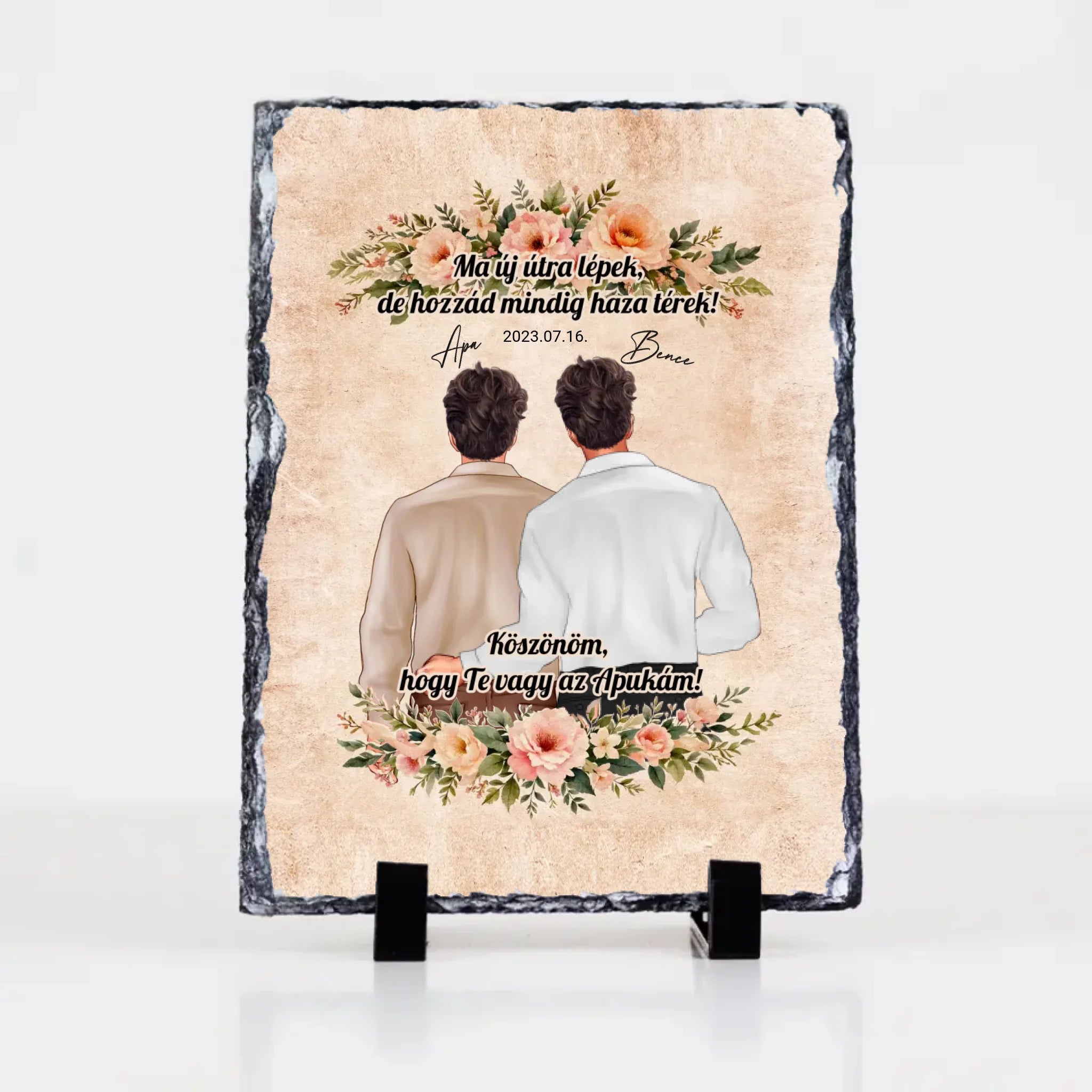 Köszönöm, hogy Te vagy az Apukám - Apa és Vőlegény egyedi szülőköszöntő ajándék