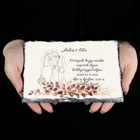 Szerkeszthető gránitlap - Jelképes esküvői ajándék egyedi mintával