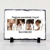 Ajándék Anyának - Egyedi képes Anya szeretünk gránitlap