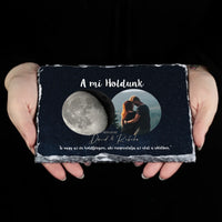 	 A mi holdunk - egyedi képes ajándék gránitlap szerkeszthető felirattal