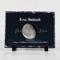 A mi holdunk - egyedi feliratos szerkeszthető ajándék gránitlap